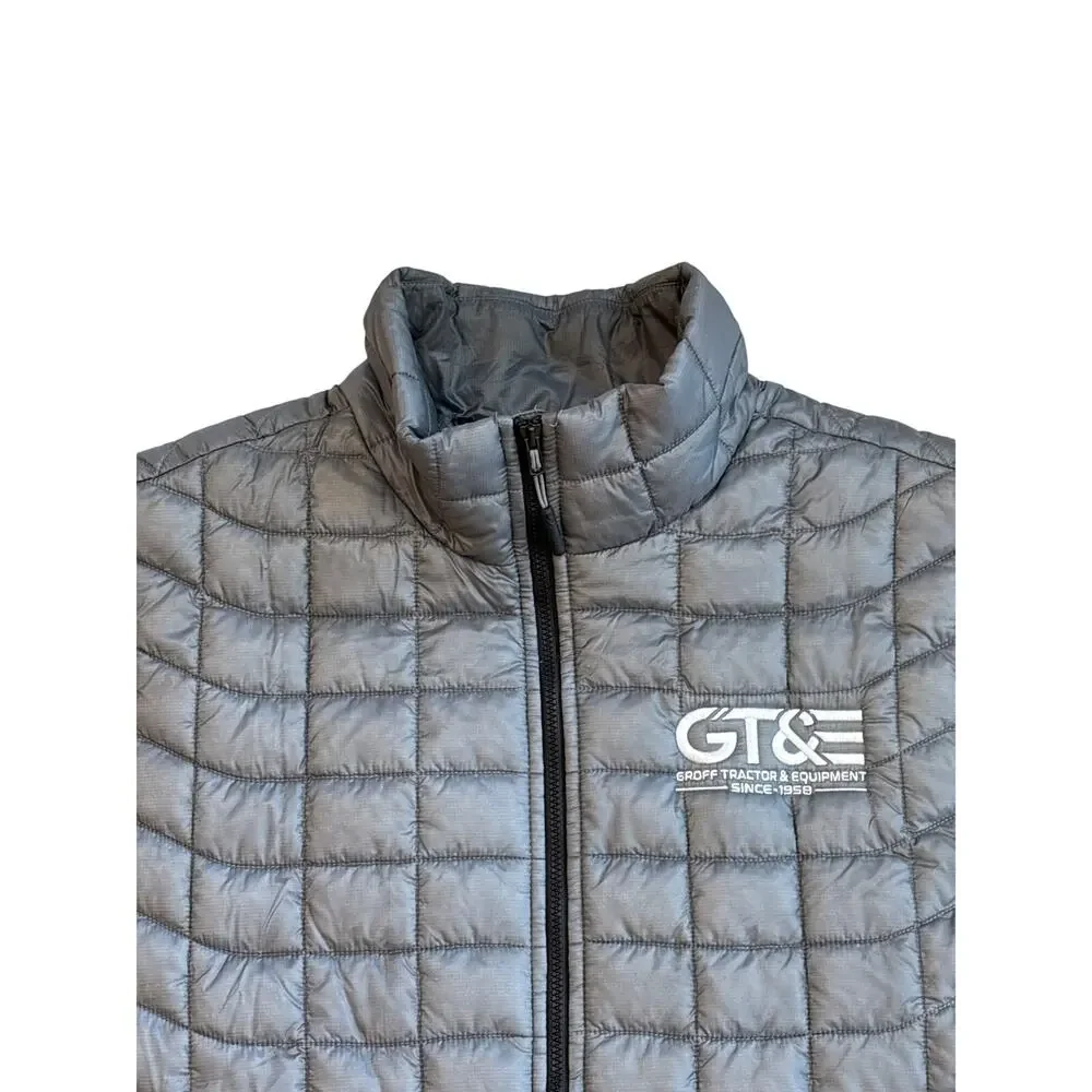 The North Face Theromball Vest Jacket Mens Large Gray Wind Blocking Lightweight